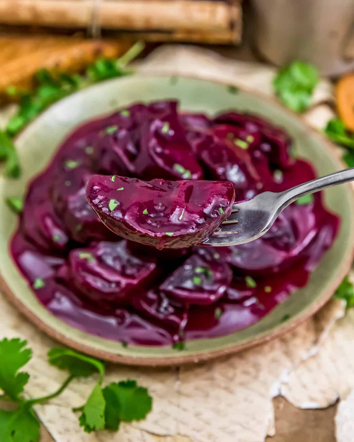 Forkful of Easy Glazed Beets