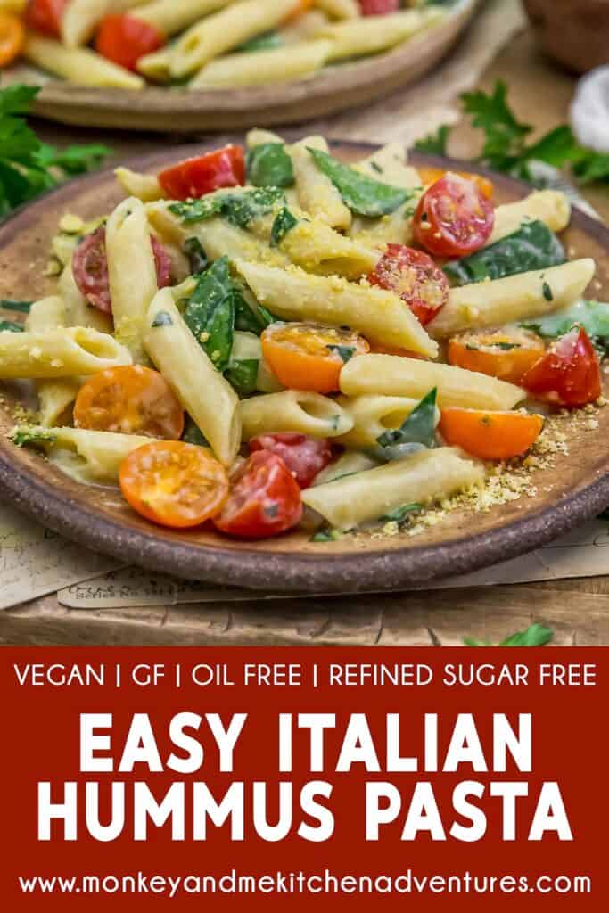 Easy Italian Hummus Pasta - Monkey and Me Kitchen Adventures