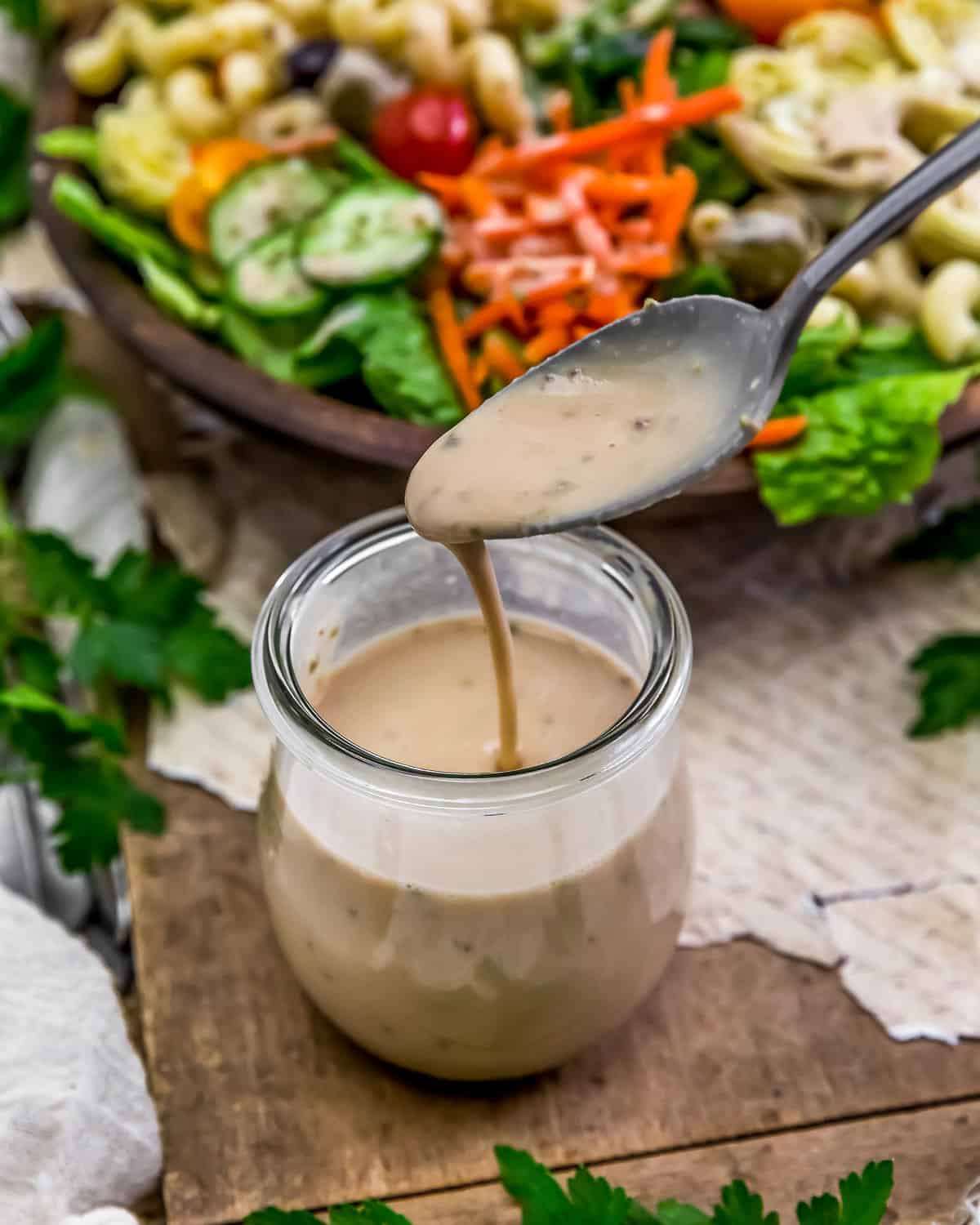 Spoonful of Oil Free Simple Greek Hummus Dressing