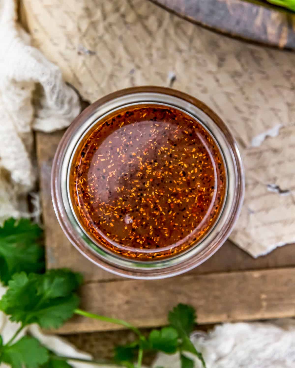 Close up of Oil Free Warm Chili Dressing