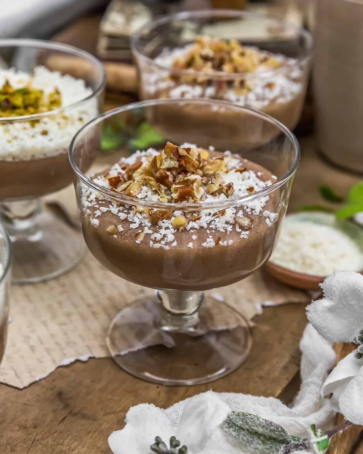 Close up of Spiced Rice Pudding (Lebanese Meghli)