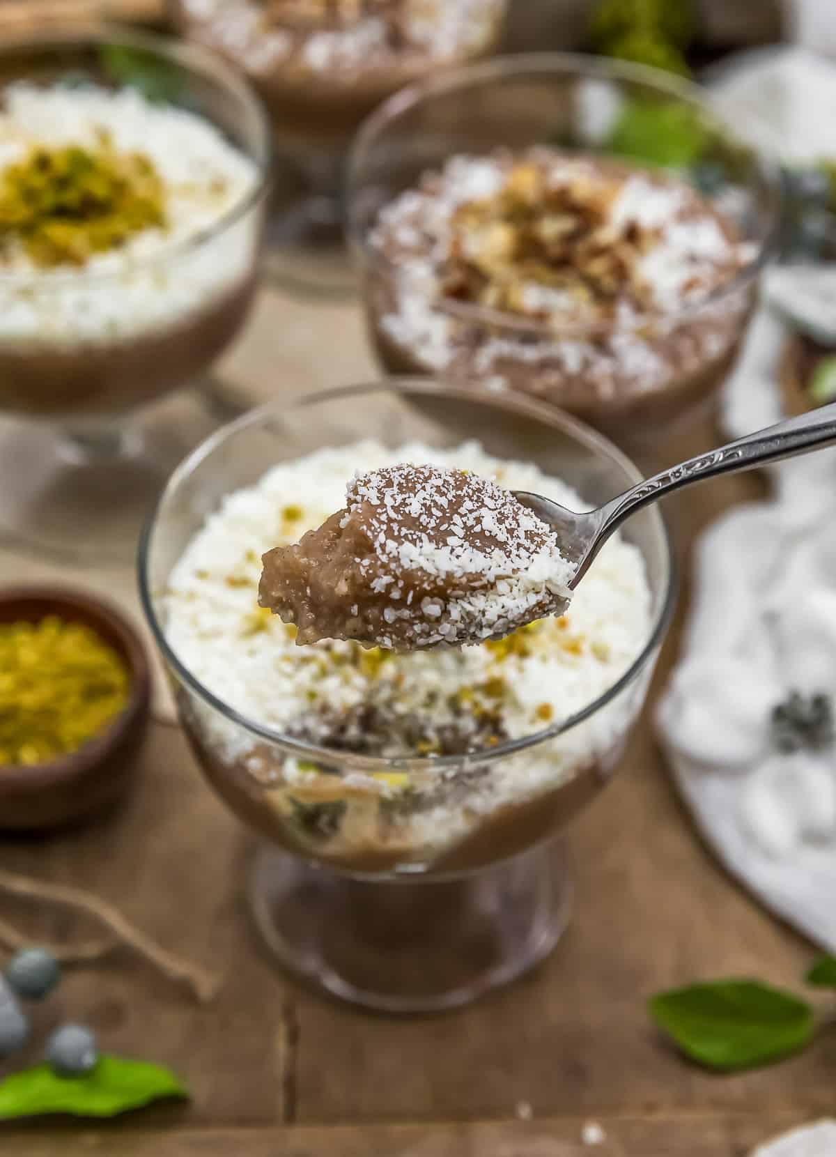 Spoonful of Spiced Rice Pudding (Lebanese Meghli)