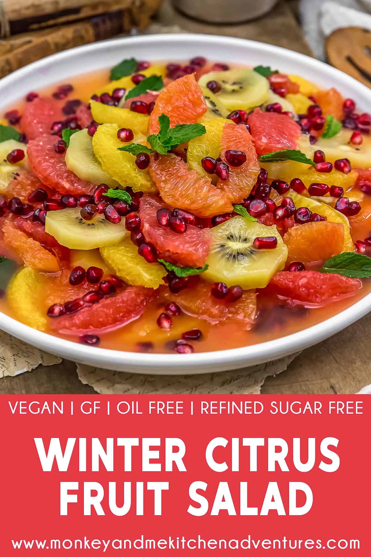 Winter Citrus Fruit Salad with Text Description