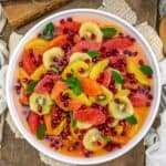 Platter of Winter Citrus Fruit Salad