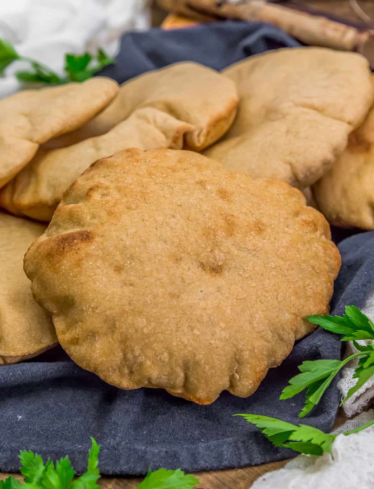 Close up of Healthy Whole Grain Pita Bread