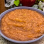 Close up of Homemade Rhubarb Applesauce