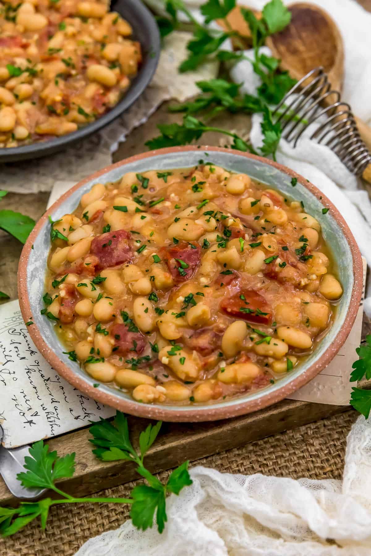 Served Easy Greek Brothy Beans