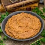 Close up of Easy Oil Free Refried Beans