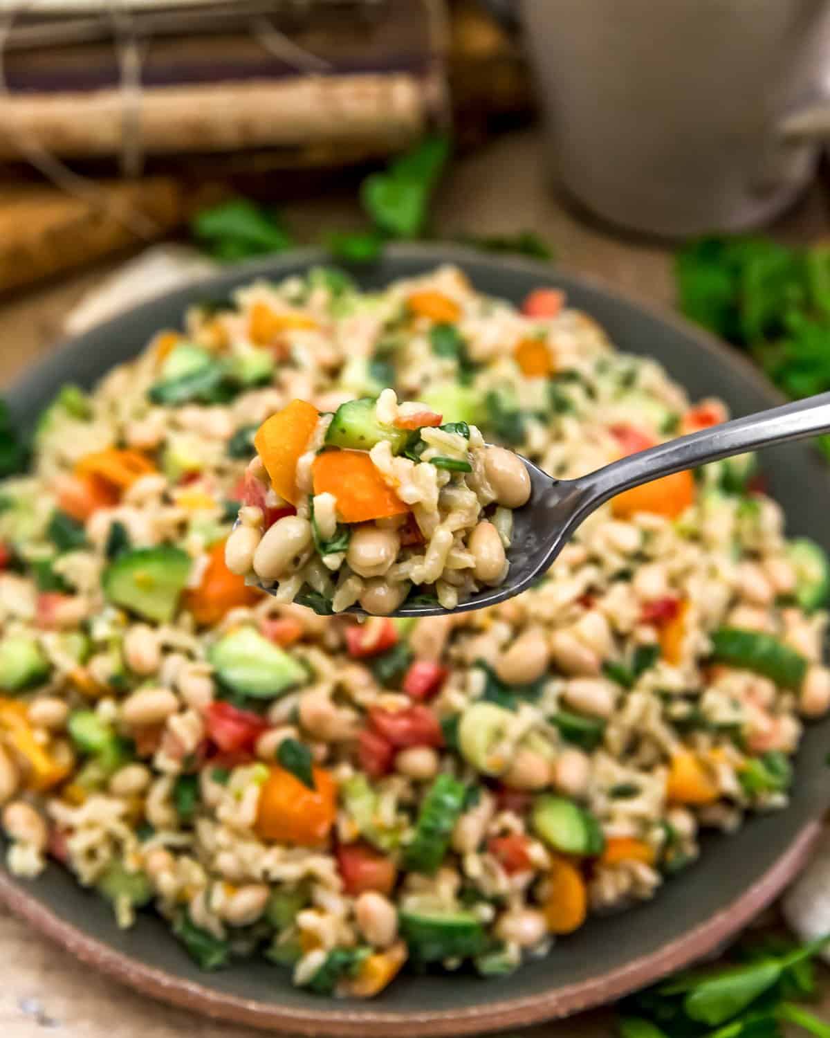 Spoonful of Italian Basil Rice Salad