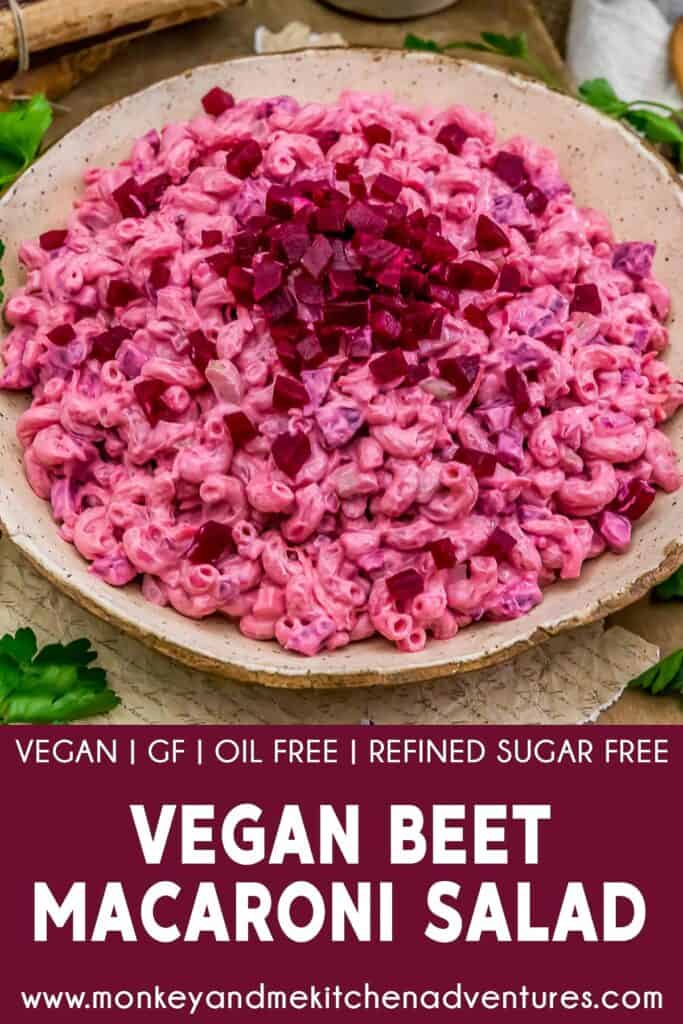 Vegan Beet Macaroni Salad Monkey and Me Kitchen Adventures