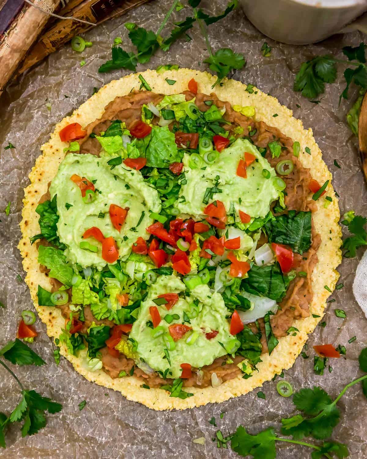 Top view of Vegan Mexican Pizza