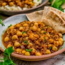 병아리콩 토마토조림 덮밥