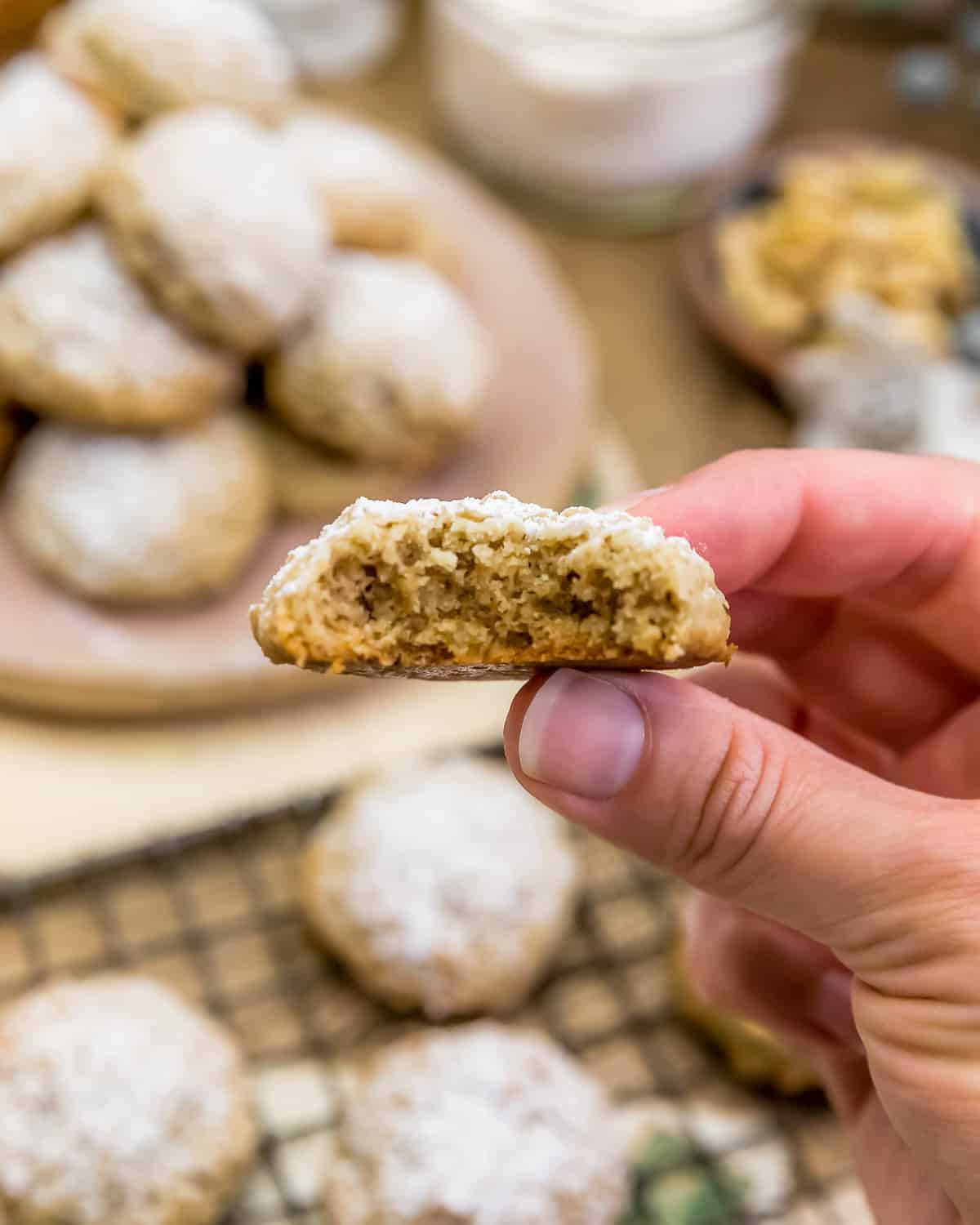 Healthy Vegan Russian Tea Cakes (Snowball Cookies)