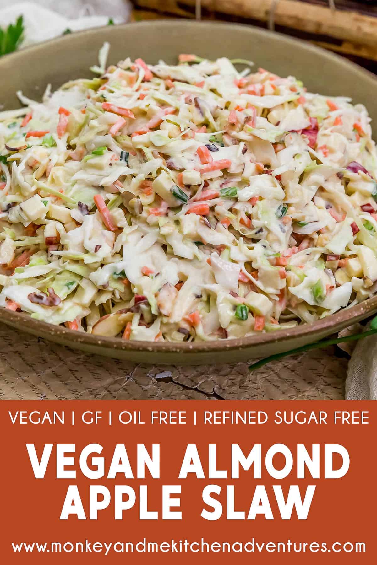 Vegan Almond Apple Slaw