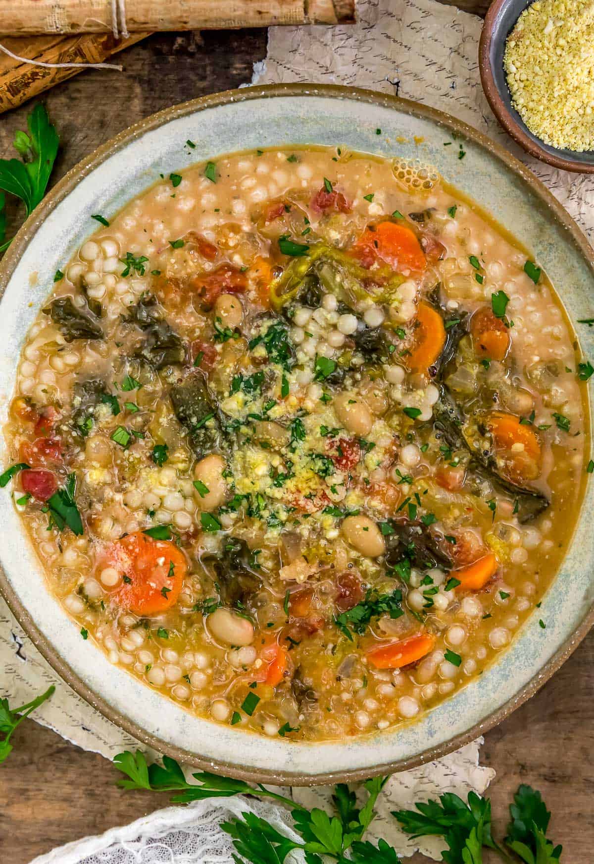 Bowl of Italian Endive Bean Soup