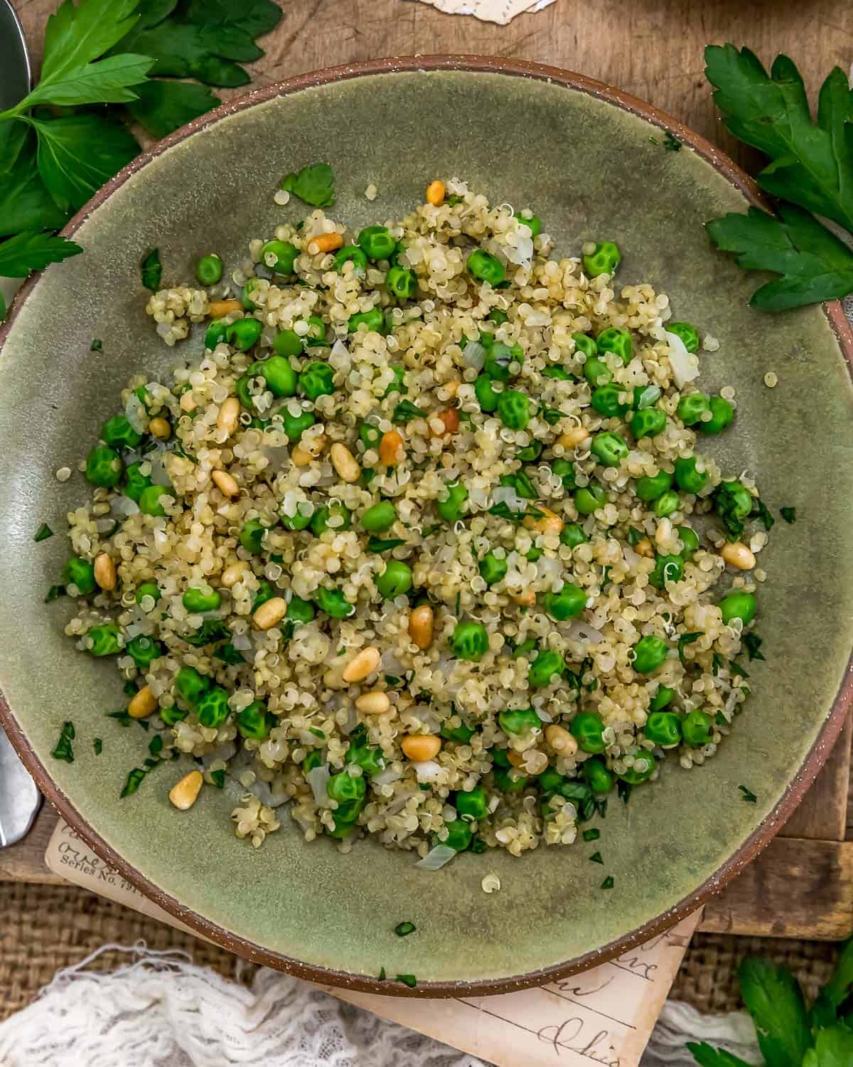 Plate of Easy Quinoa with Peas