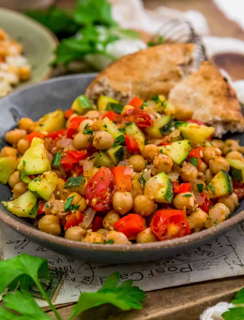 Easy Mediterranean Veggie Skillet - Monkey and Me Kitchen Adventures