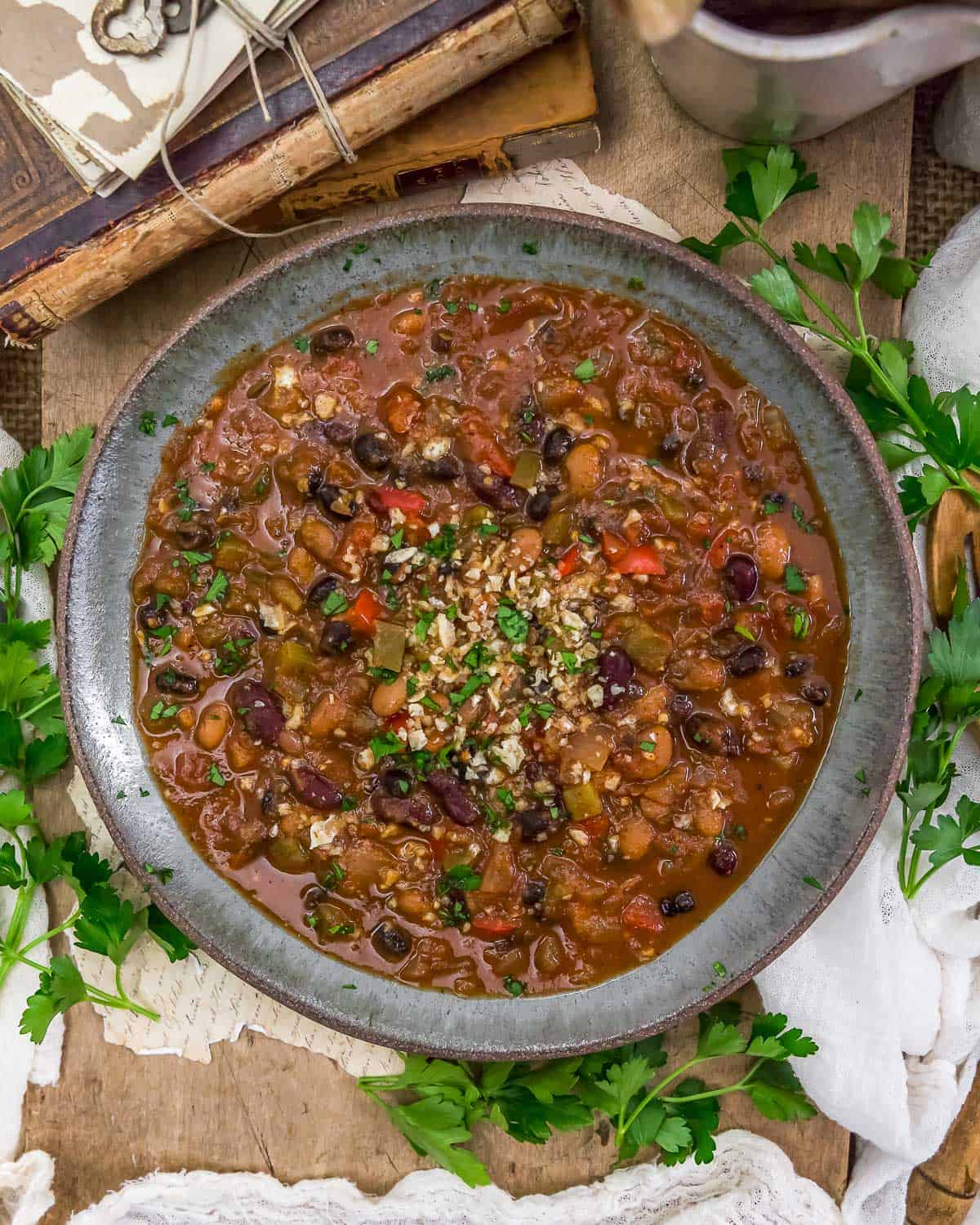 Bowl of Fajita Bean Chili