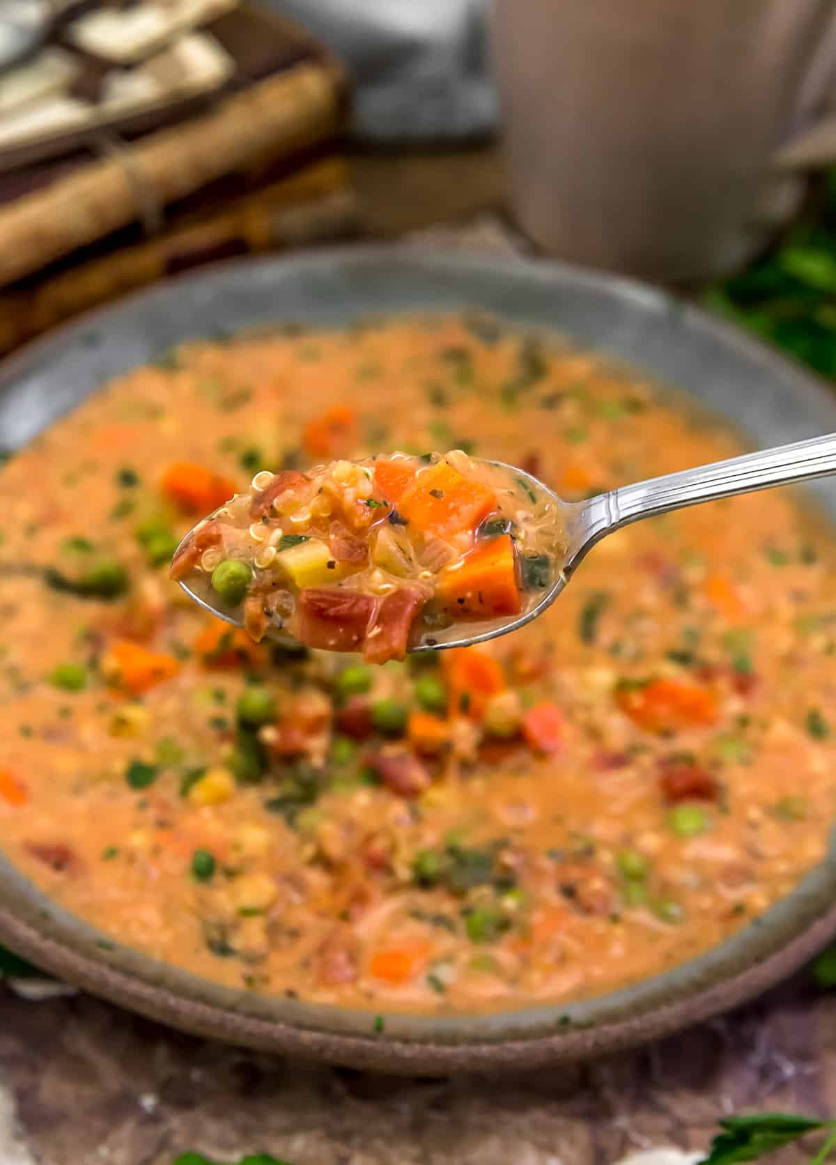 Spoonful Vegan Creamy Italian Quinoa Soup