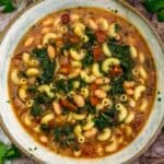 Bowl of Easy Spinach White Bean Soup
