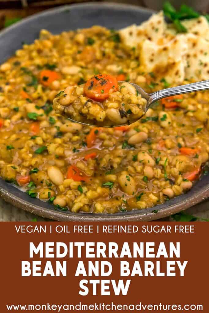 Mediterranean Bean and Barley Stew - Monkey and Me Kitchen Adventures