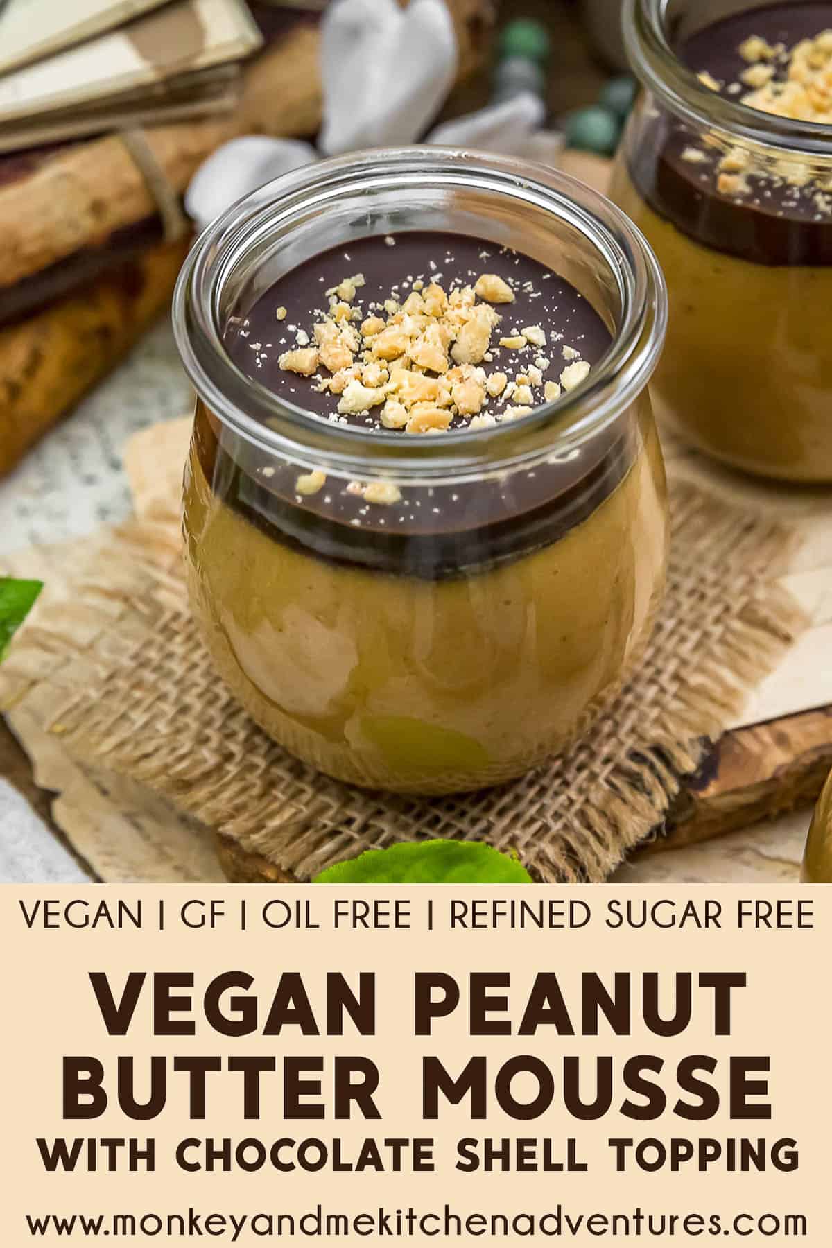 Vegan Peanut Butter Mousse with text description
