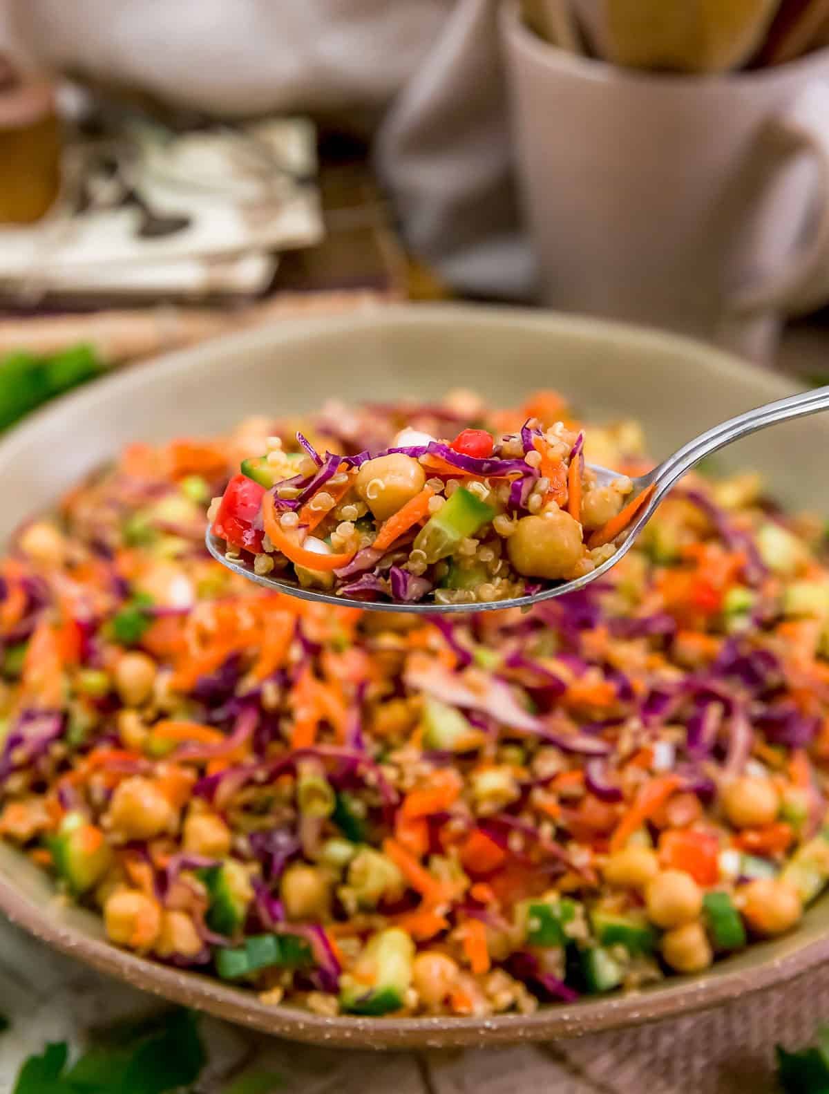 Spoonful of Rainbow Veggie Quinoa Salad