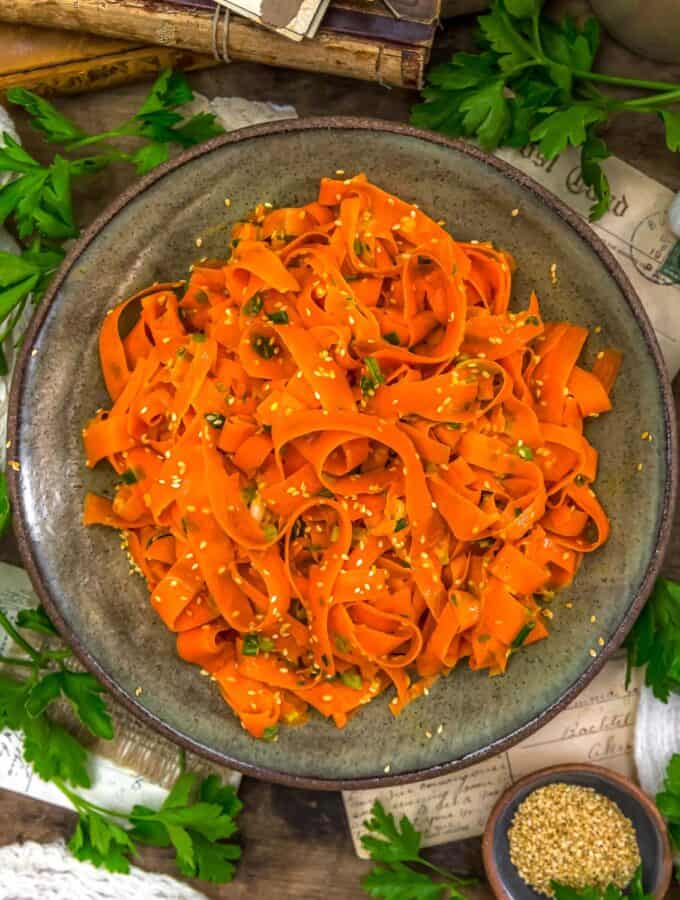 Plate of the TikTok Oil Free Carrot Salad