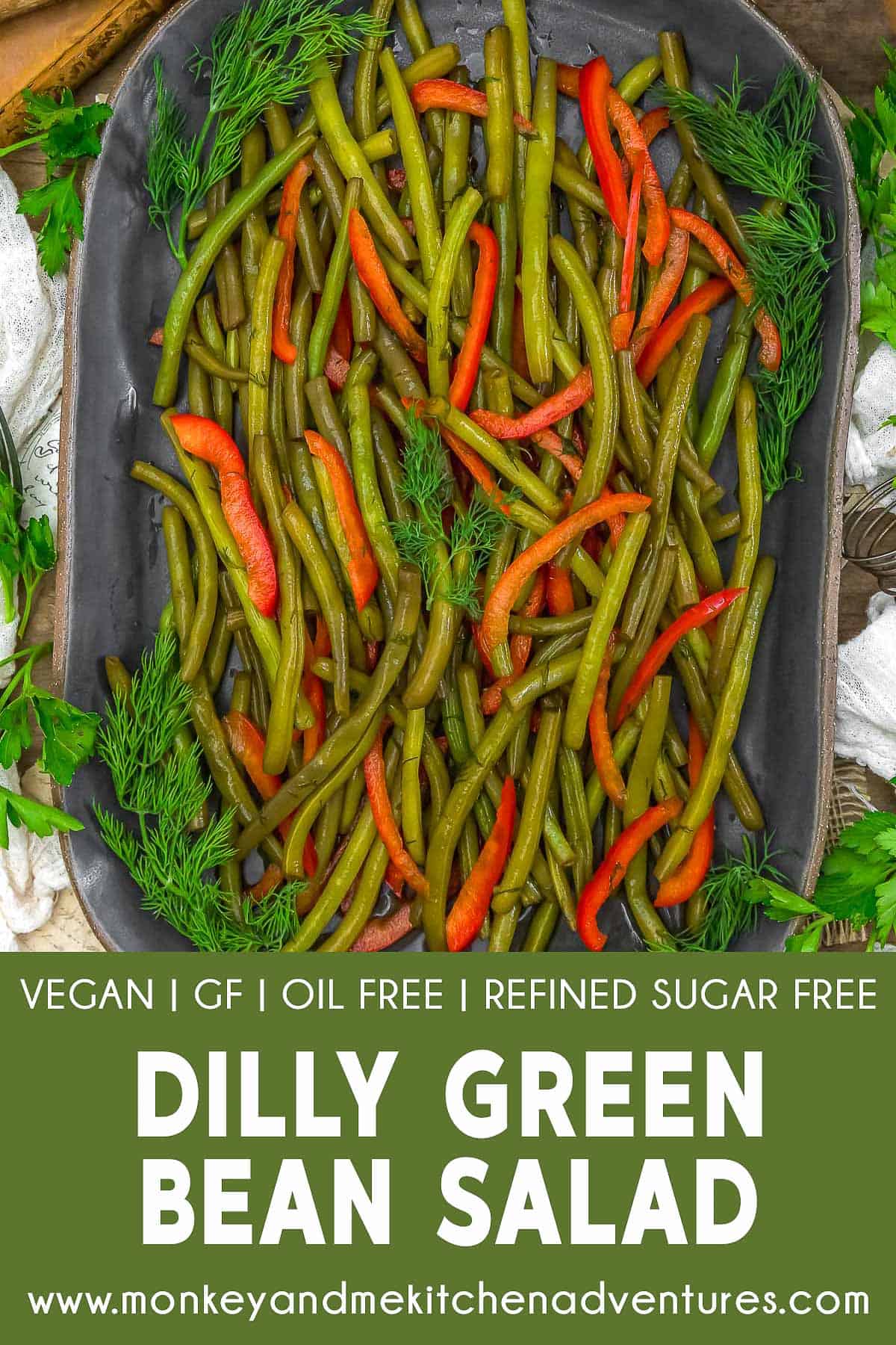 Dilly Green Bean Salad with text description