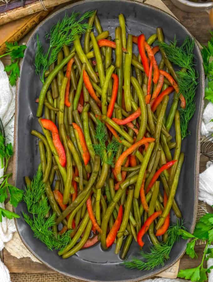 Platter of Dilly Green Bean Salad