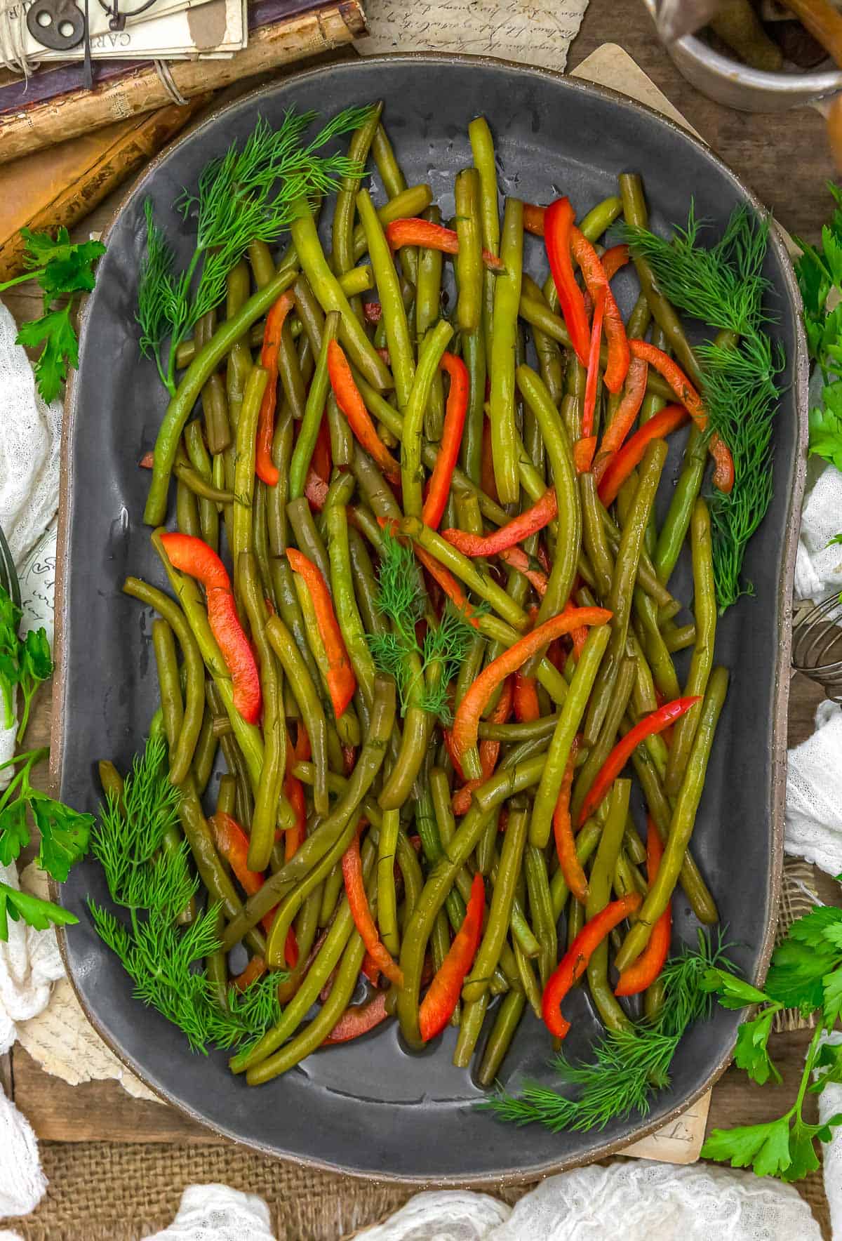 Platter of Dilly Green Bean Salad