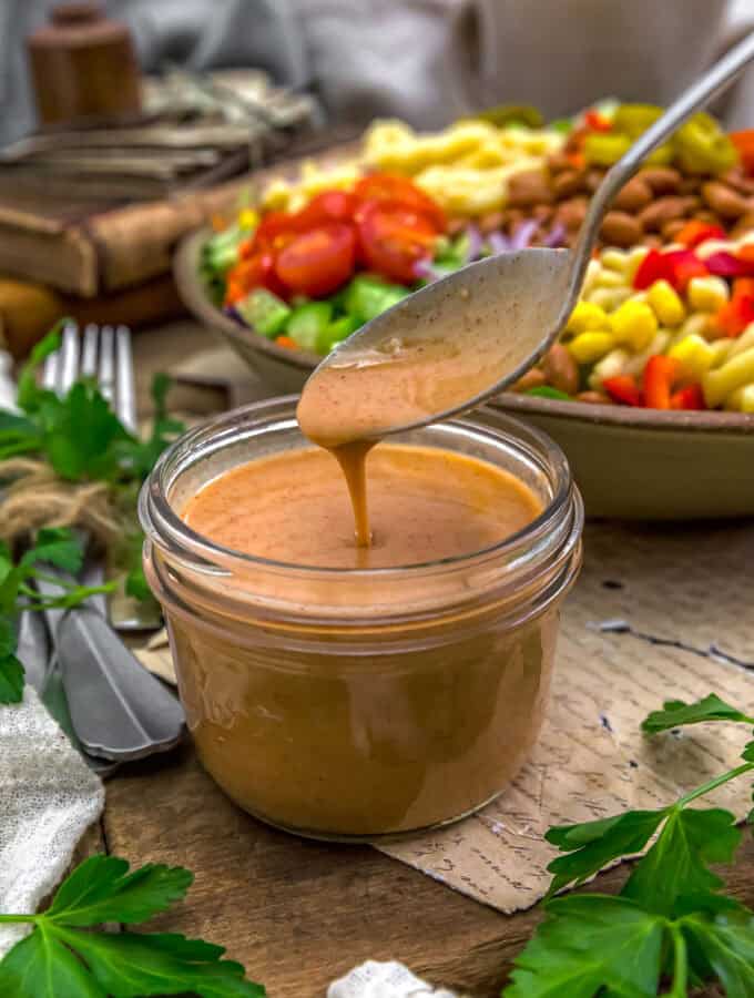 Spoonful of Oil-Free Simple Southwestern Hummus Dressing