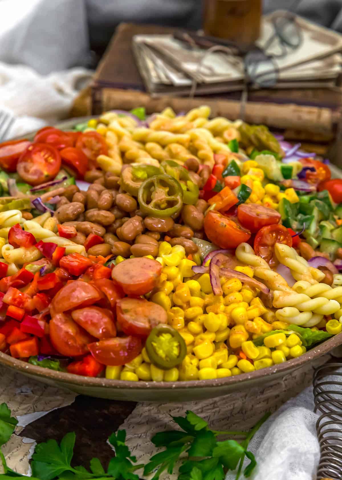 Oil-Free Simple Southwestern Hummus Dressing over salad