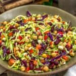 Close up of Easy Power Bean Salad with Miso Dressing