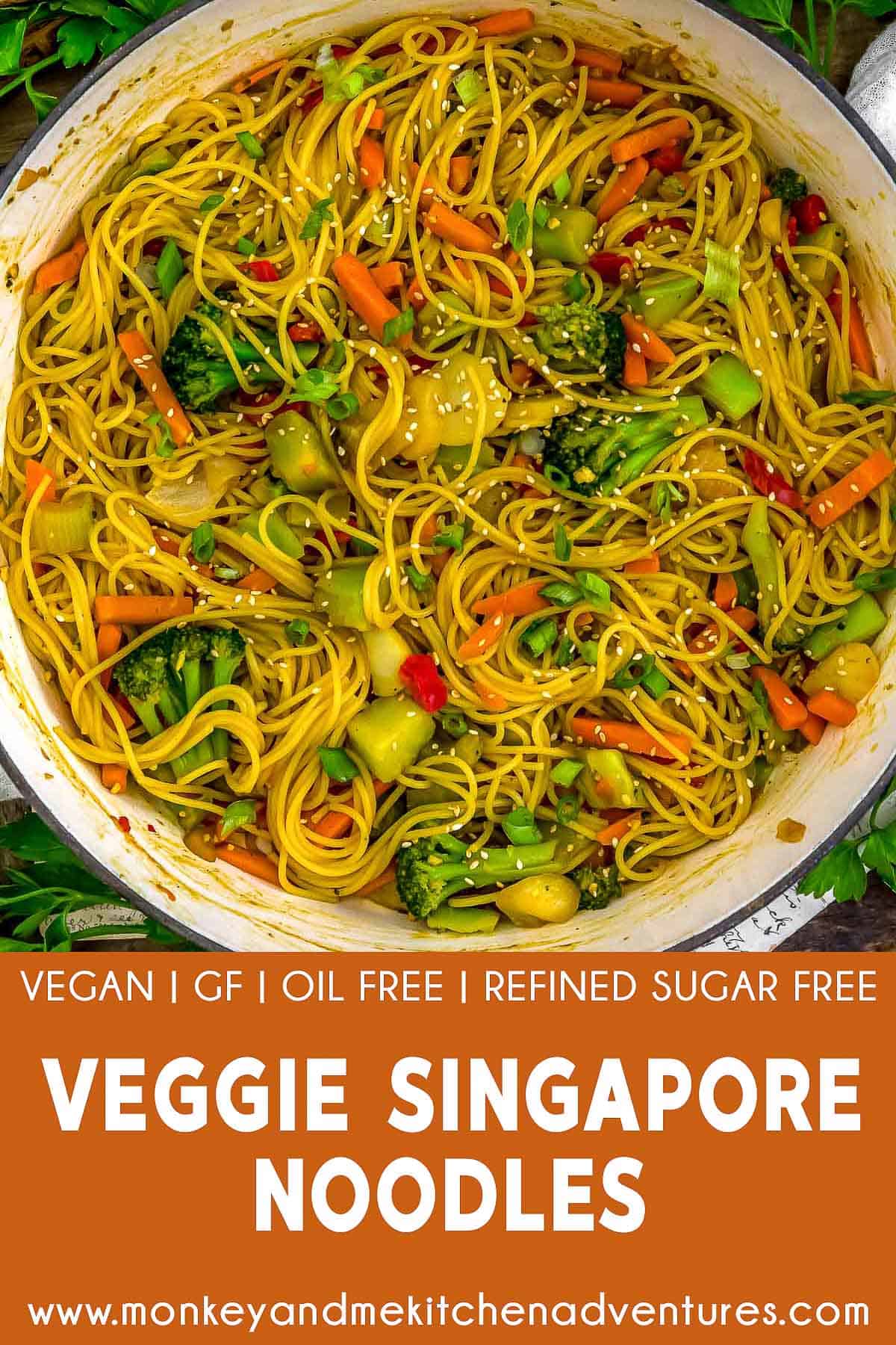 Veggie Singapore Noodles with text description