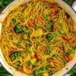 Skillet of Veggie Singapore Noodles