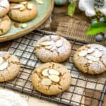 Vegan Almond Cookies on a rack