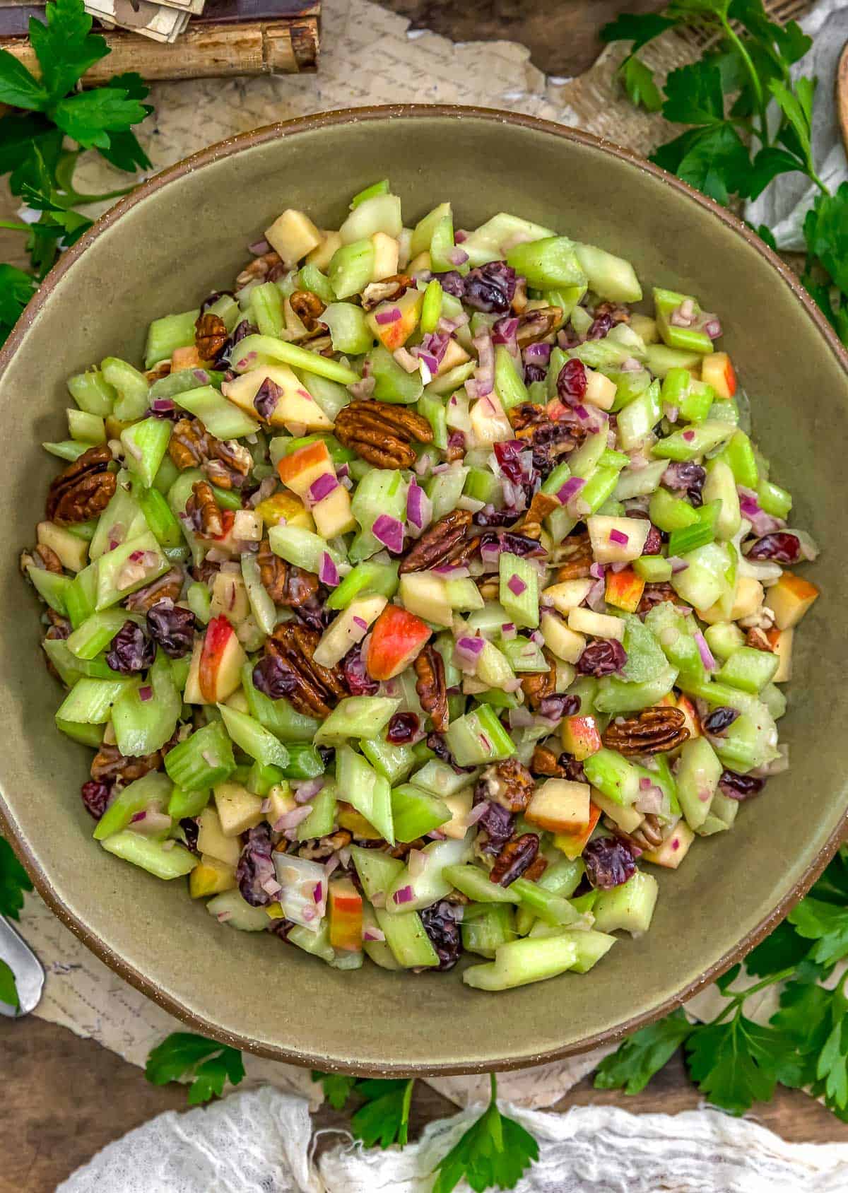 Bowl of Harvest Celery Apple Salad