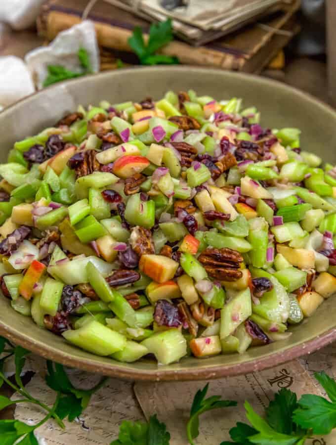 Close up of Harvest Celery Apple Salad