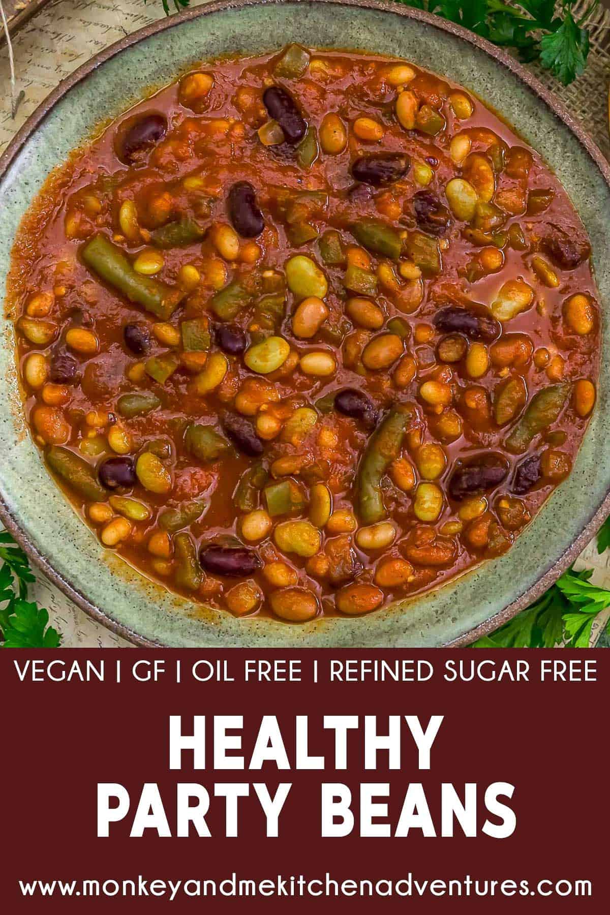 Healthy Party Beans with text description