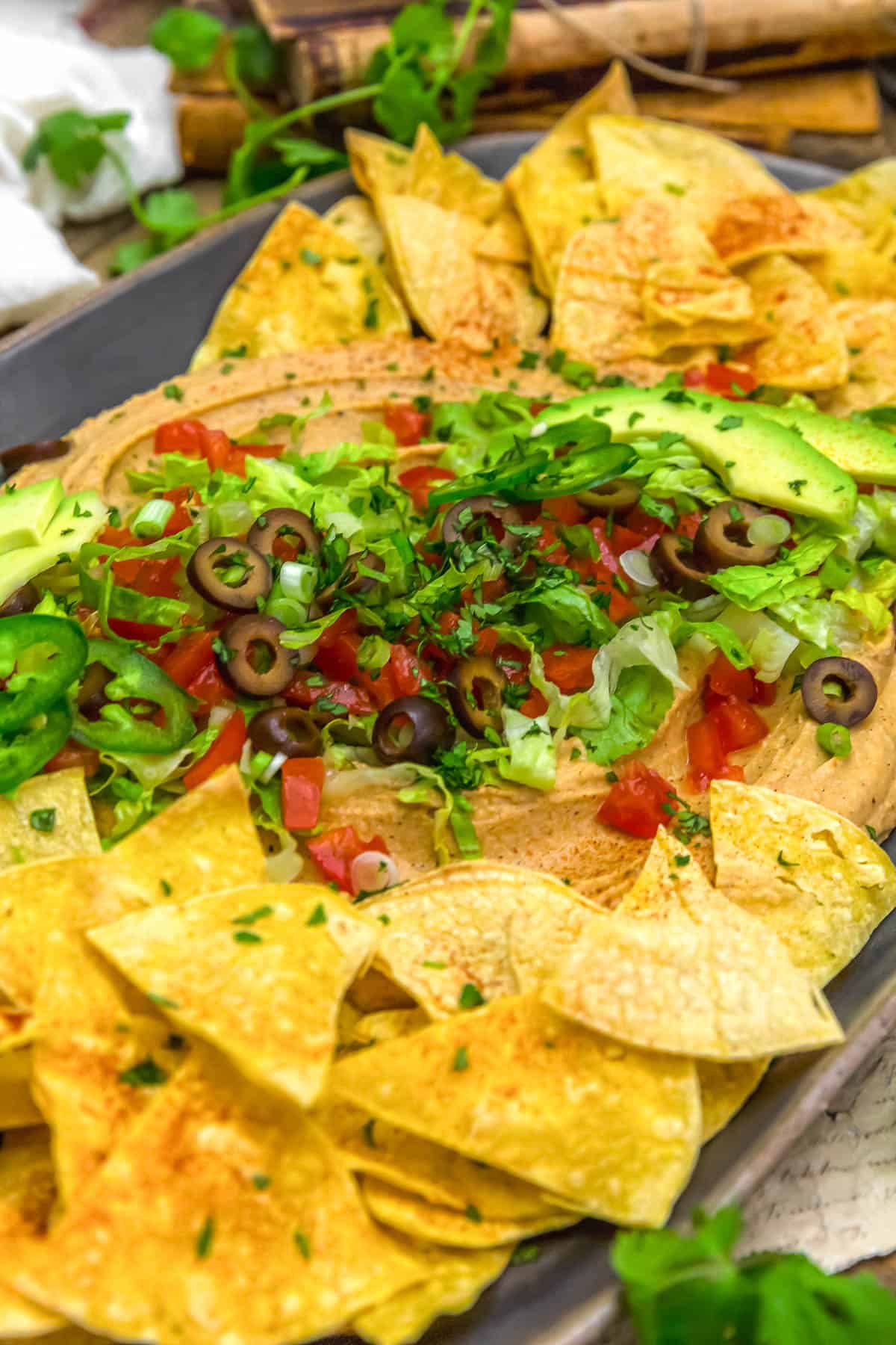 Close up of Easy Taco Hummus