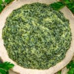 Bowl of Healthy Vegan Creamed Spinach