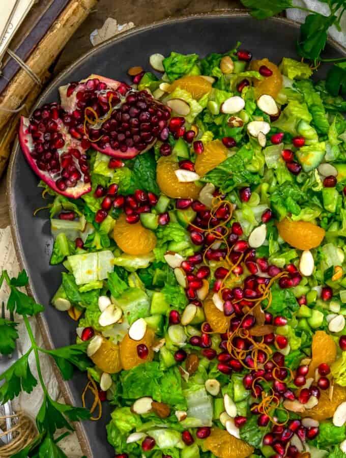 Close up of Oil-Free Winter Orange Salad