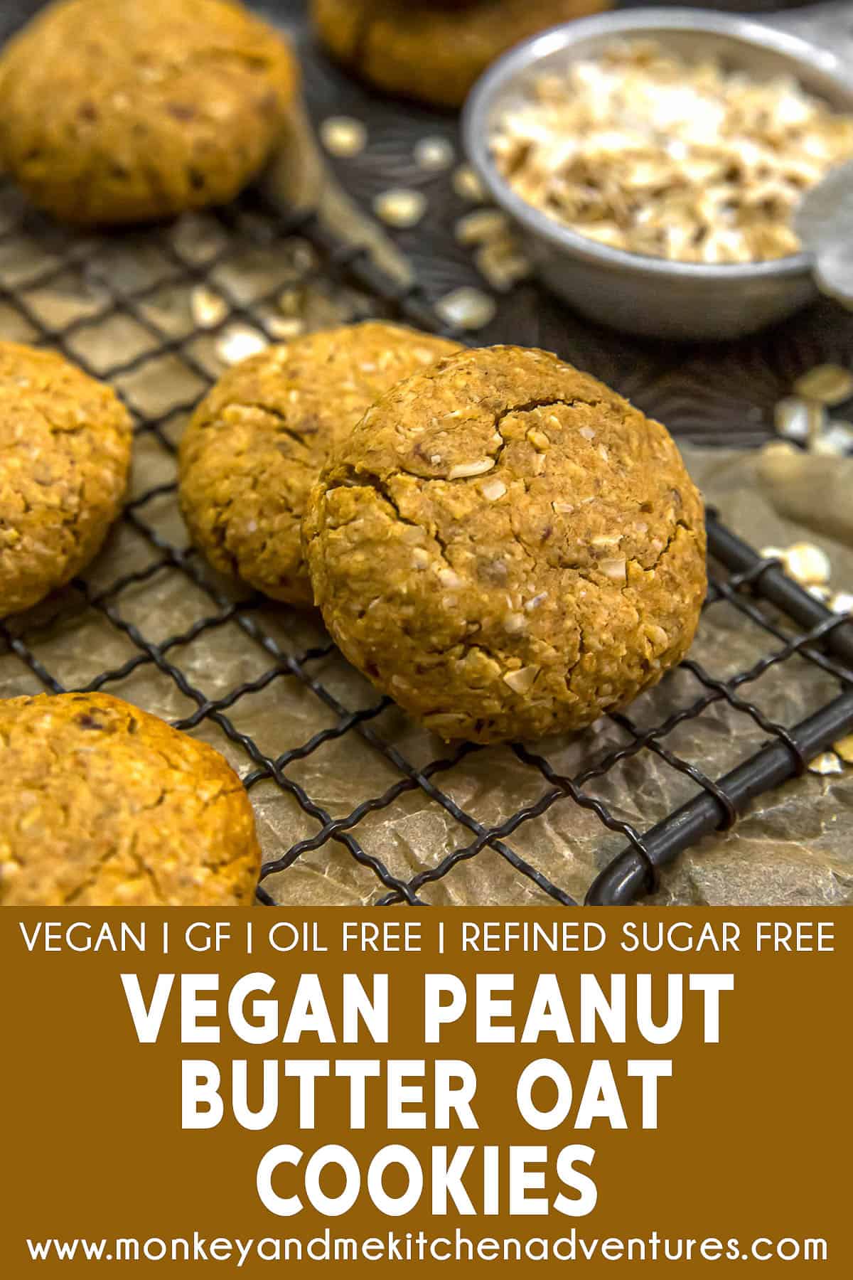 Vegan Peanut Butter Oat Cookies