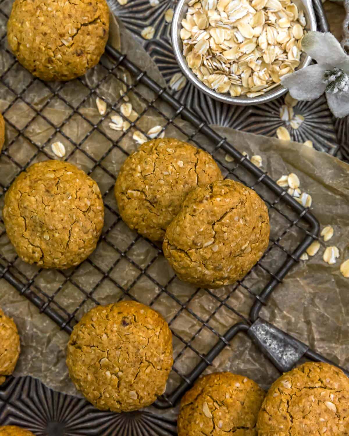 Vegan Peanut Butter Oat Cookies