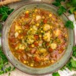 Bowl of Low-Fat Spicy Creole Veggie Soup