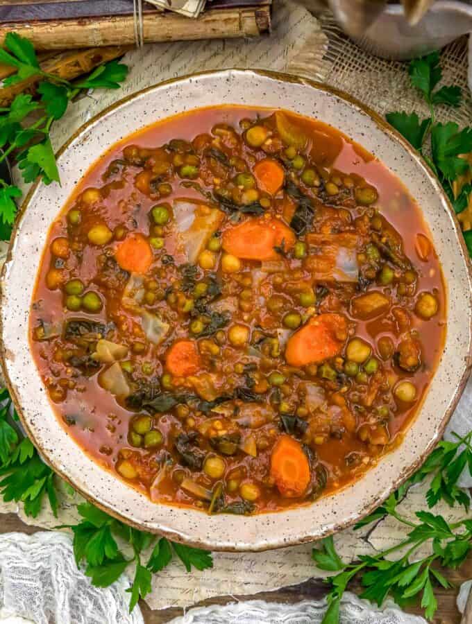 Bowl of Low-Fat Veggie Diet Soup