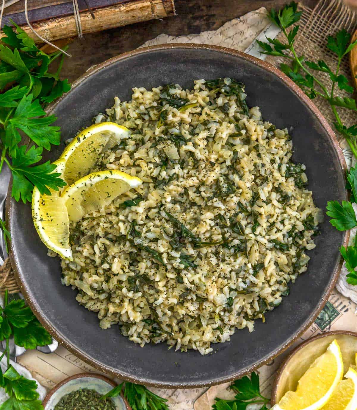 Bowl of Oil-Free Greek Rice