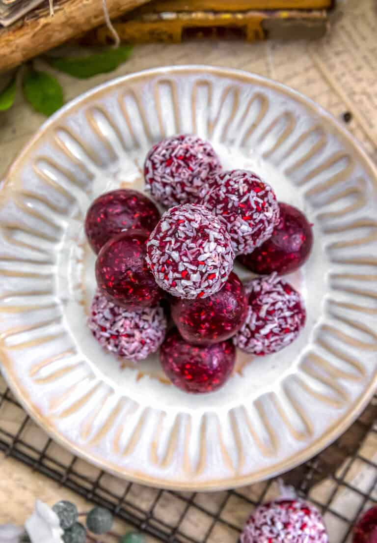 Hop Balls Raspberry Raspberry Bliss Balls - Monkey and Me Kitchen Adventures