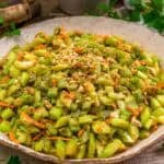 Close up of Asian Peanut Celery Salad